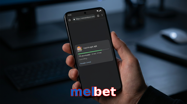 Main screen of Melbet apk page for PK players